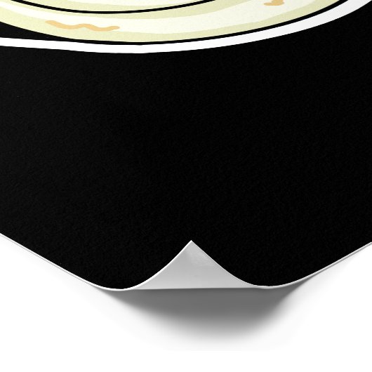 So Roll Funny Sushi Roll Pun Dark BG Poster (Ecke)