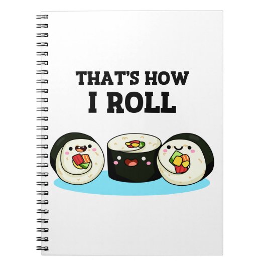So Roll Funny Sushi Roll Pun Notizblock (Vorderseite)