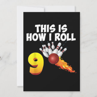 So Roll ich 9 Jahre alten Bowling Player 9. Save The Date