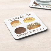 So Roll ich Abendbrotwalzen Sonnenlicher Feinschme Getränkeuntersetzer (Linke Seite)