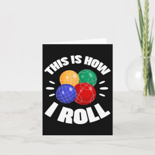 So Roll ich Bocce Ball Bocci Player Italienisch Karte