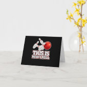 So Roll ich Bowling Bowler Funny Geschenk Karte (Gelbe Blume)