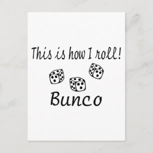 So Roll ich Bunco Postkarte