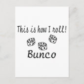 So Roll ich Bunco Postkarte (Vorderseite)