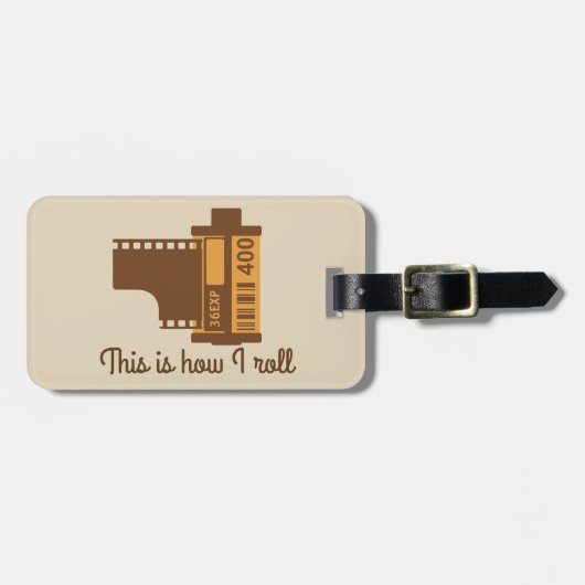 So Roll ich den Camera Film-Gepäckanhänger Gepäckanhänger (Vorderseite horizontal)