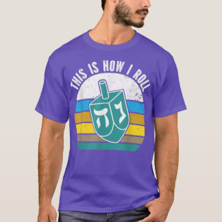 So Roll ich Dreidel Hanukkah Retro Vintag T-Shirt