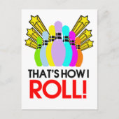 So Roll ich. Funny Bowling Postkarte (Vorderseite)
