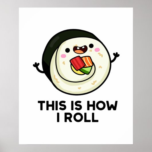So Roll ich Funny Sushi Pub Poster (Vorne)