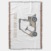 So Roll ich Golf Cart Funny Golfers Decke (Vorderseite Vertikal)