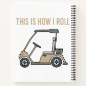 So Roll ich Golf Cart Funny Golfers Notizblock (Rückseite)