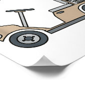 So Roll ich Golf Cart Funny Golfers Poster (Ecke)