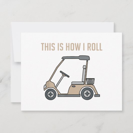 So Roll ich Golf Cart Funny Golfers Save The Date (Vorderseite)