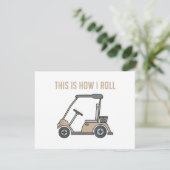 So Roll ich Golf Cart Funny Golfers Save The Date (Stehend Vorderseite)