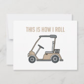 So Roll ich Golf Cart Funny Golfers Save The Date (Rückseite)