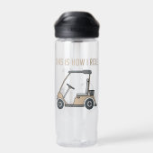 So Roll ich Golf Cart Funny Golfers Trinkflasche (Rückseite)