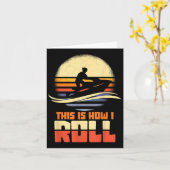 So Roll ich Jet-Ski Jet Ski Jetski Lover Karte (Gelbe Blume)