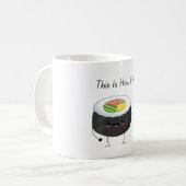 So Roll ich kawaii Sushi Coffee Tasse (Vorderseite Links)