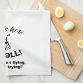 "So Roll ich!" Laufrad (Spaß) Geschirrtuch (Viertel Falte)