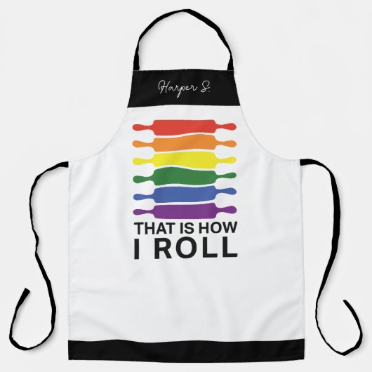 So Roll ich - LGBTIQ Flags Farbe Schürze (Vorderseite)