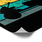 So Roll ich lustige Retro Golf Cart Sprichwort Poster (Ecke)