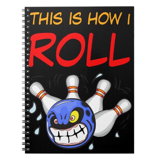 So Roll ich, lustiges Bowling Zitat, Sport Notizblock (Vorderseite)