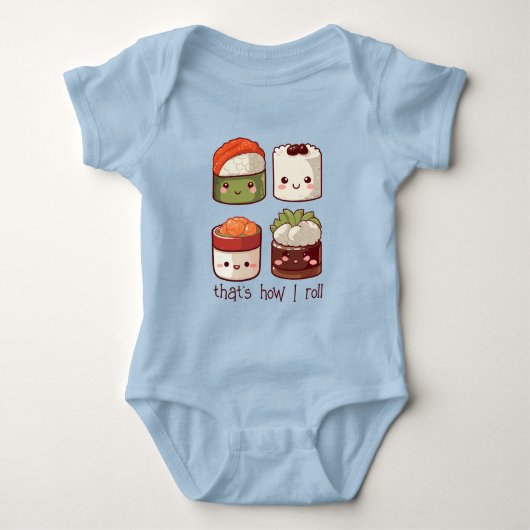 So Roll ich Niedlich Kawaii Sushi Baby Strampler (Vorderseite)