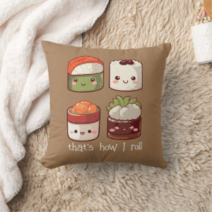 So Roll ich Niedlich Kawaii Sushi Kissen