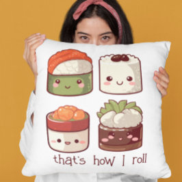 So Roll ich Niedlich Kawaii Sushi Kissen
