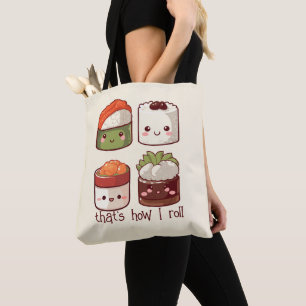 So Roll ich Niedlich Kawaii Sushi Tasche