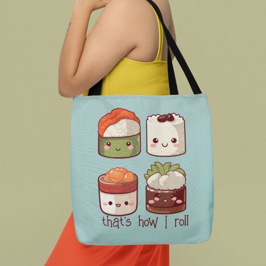 So Roll ich Niedlich Kawaii Sushi Tasche