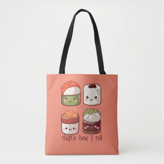 So Roll ich Niedlich Kawaii Sushi Tasche (Vorderseite)