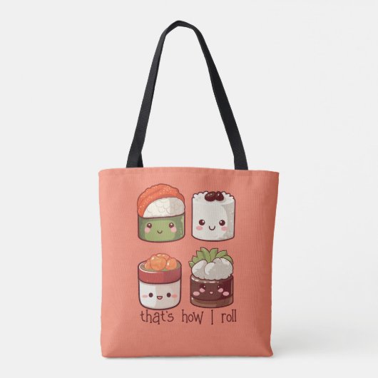 So Roll ich Niedlich Kawaii Sushi Tasche (Rückseite)