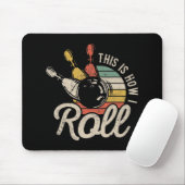 So Roll ich Retro Bowling Bowler Fun Geschenk Mousepad (Mit Mouse)
