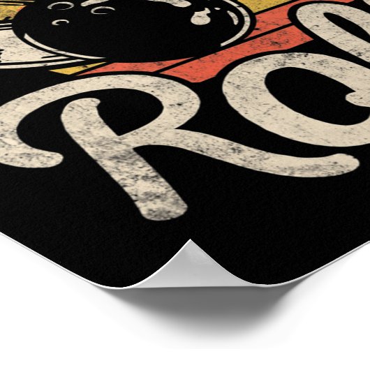 So Roll ich Retro Bowling Bowler Fun Geschenk Poster (Ecke)