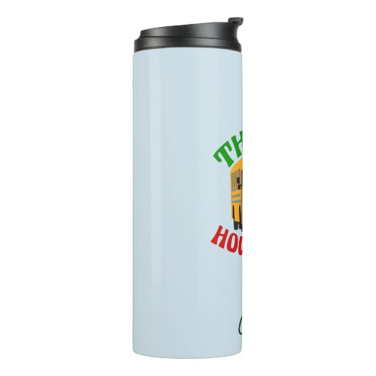 So Roll ich Schulbusfahrer Thermosbecher (Nach links gedreht)