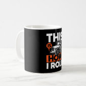 So Roll ich - Traktor Funny Farm Bauer Kaffeetasse (Vorderseite Links)