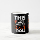 So Roll ich - Traktor Funny Farm Bauer Kaffeetasse (Mittel)