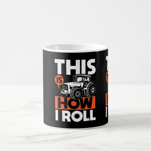 So Roll ich - Traktor Funny Farm Bauer Kaffeetasse (Mittel)