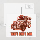 So Roll Jeepney Postkarte (Vorne/Hinten)