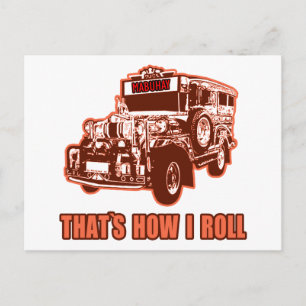 So Roll Jeepney Postkarte