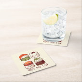 So Roll Kawaii Sushi Rechteckiger Pappuntersetzer (Vor Ort)