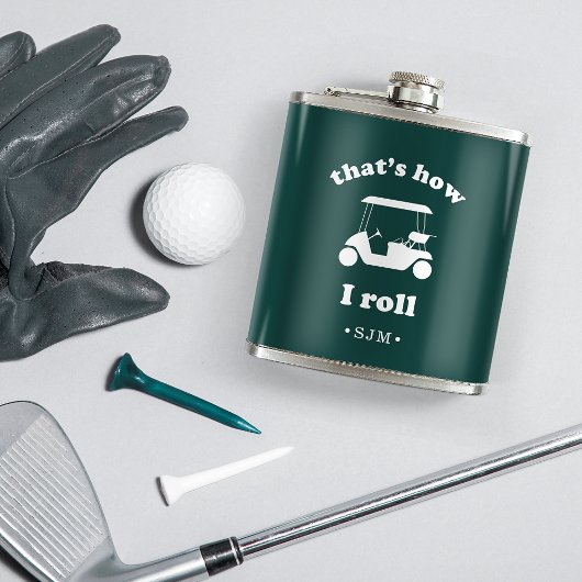 So Roll | Mit Monogramm Golf Flachmann