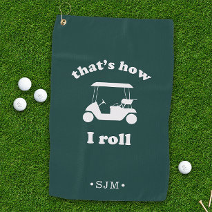 So Roll   MIT MONOGRAMM Golfhandtuch