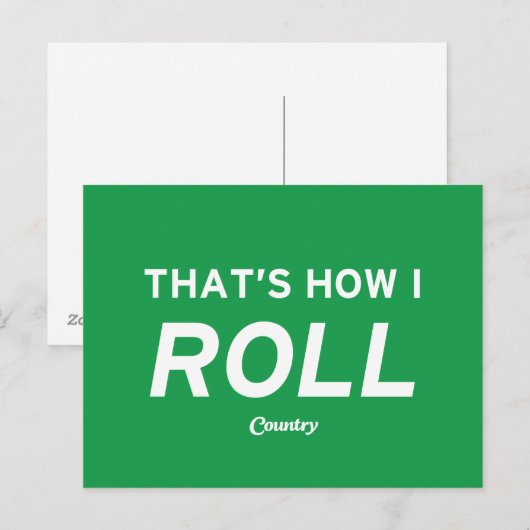 So Roll Postkarte (Vorne/Hinten)