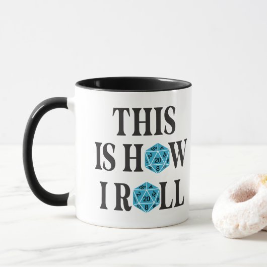 So rolle ich 20 seitliches Dice-Shirt Tasse (Mit Donut)