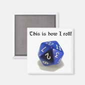 So rolle ich (d20) magnet (Vorderseite/Rückseite)