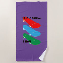 So rolle ich Design - Strandhandtuch
