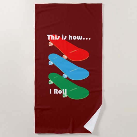 So rolle ich Design - Strandhandtuch (Vorderseite)