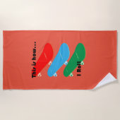 So rolle ich Design - Strandhandtuch (Vorderseite)