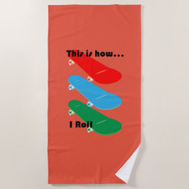 So rolle ich Design - Strandhandtuch